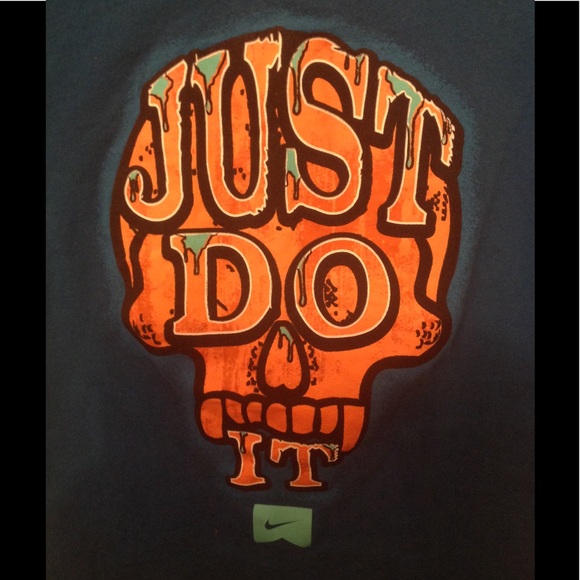 Nike Teal Just Do It Orange Skull - Picture 3 of 5